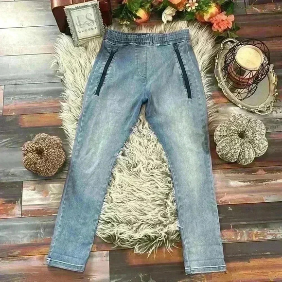 Zhrill RCJ Tekstil Fabia Jogger Jean Pants W/ Zipper Pockets, S - Picture 3 of 12